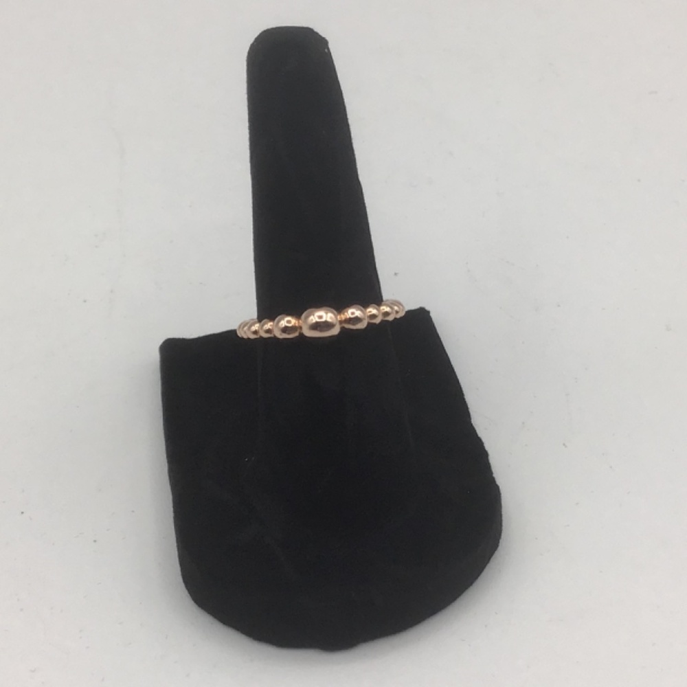 Pandora String of Beads, plated  Rose Gold, Ring #18753 marked Ale